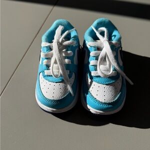 Nike  air force 1 Kids Turquoise and White Sneakers